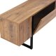 NORDVÄRK Serenity TV-bord, m. 2 lger - Atlantic Pine melamin og sort (180x29,5)