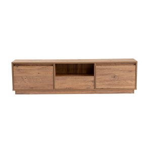 NORDVÄRK Vanguard TV-bord, m. 3 lger og 1 rum - Atlantic Pine melamin (160x29,5)