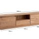 NORDVÄRK Vanguard TV-bord, m. 3 lger og 1 rum - Atlantic Pine melamin (160x29,5)
