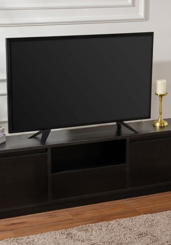 NORDVÄRK Vanguard TV-bord, m. 3 lger og 1 rum - sort tr melamin (160x29,5)