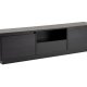 NORDVÄRK Vanguard TV-bord, m. 3 lger og 1 rum - sort tr melamin (160x29,5)