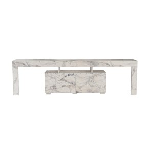 NORDVÄRK Enclave TV-bord, m. 2 lger og 3 bne rum - Fressia marmor melamin (180x31,3)