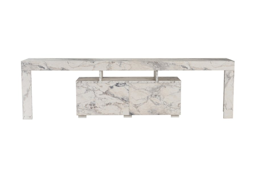 NORDVÄRK Enclave TV-bord, m. 2 lger og 3 bne rum - Fressia marmor melamin (180x31,3)