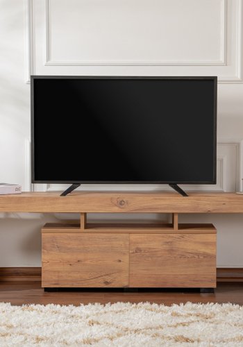 NORDVÄRK Enclave TV-bord, m. 2 lger og 3 bne rum - Atlantic Pine melamin (180x31,3)