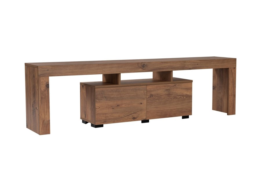 NORDVÄRK Enclave TV-bord, m. 2 lger og 3 bne rum - Atlantic Pine melamin (180x31,3)
