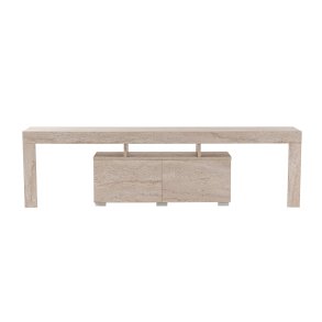 NORDVÄRK Enclave TV-bord, m. 2 lger og 3 bne rum - travertin melamin (180x31,3)