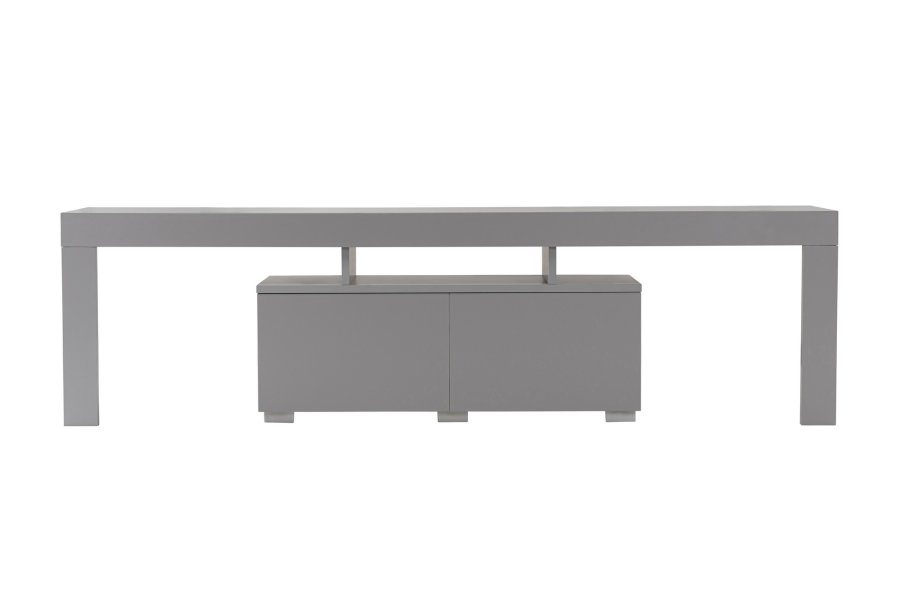 NORDVÄRK Enclave TV-bord, m. 2 lger og 3 bne rum - gr melamin (180x31,3)