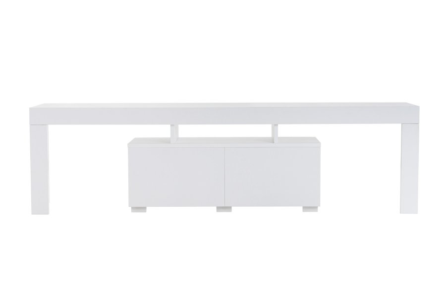 NORDVÄRK Enclave TV-bord, m. 2 lger og 3 bne rum - hvid melamin (180x31,3)