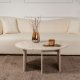 NORDVÄRK Moira sofabord, rund - travertin melamin (90)