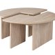 NORDVÄRK Moira sofabord, rund - travertin melamin (90)