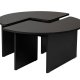 NORDVÄRK Moira sofabord, rund - sort tr melamin (90)