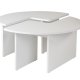 NORDVÄRK Moira sofabord, rund - hvid melamin (90)