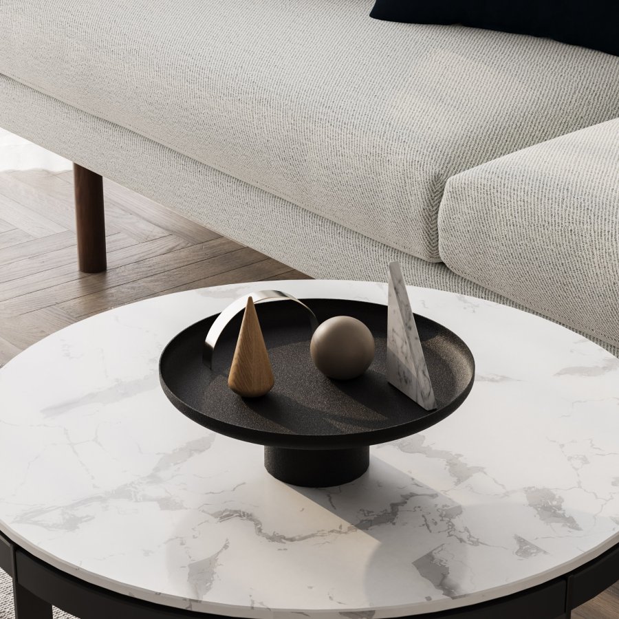 NORDVÄRK N?s?ros dekorations opsats, rund - sort metal (st med 3)