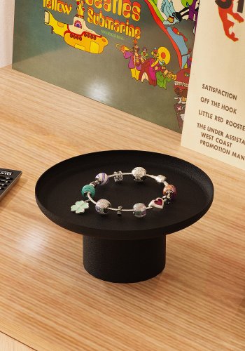 NORDVÄRK N?s?ros dekorations opsats, rund - sort metal (st med 3)