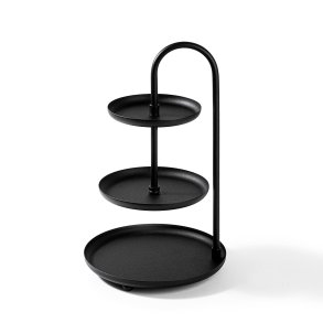 NORDVÄRK Kalk? étagère, rund - sort metal (20)