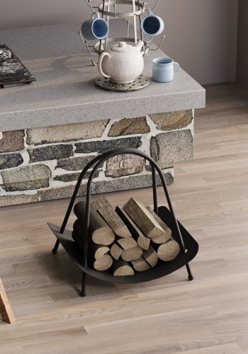 NORDVÄRK GED brndekurv, m. hank, rektangulr - sort metal