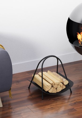 NORDVÄRK GED brndekurv, m. hank, rektangulr - sort metal