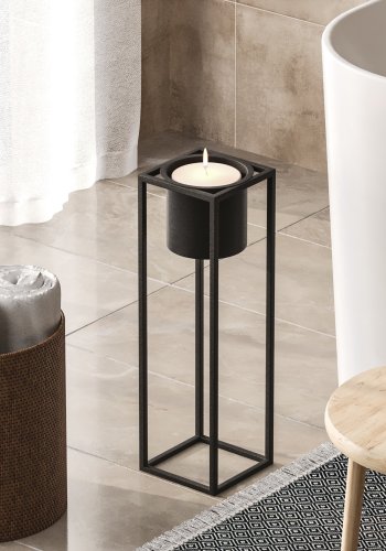 NORDVÄRK GED-023 blomsterstander - sort metal (H:50)