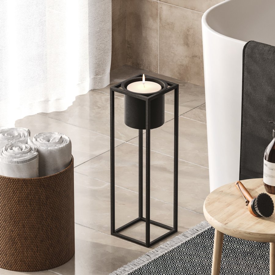 NORDVÄRK GED-023 blomsterstander - sort metal (H:50)