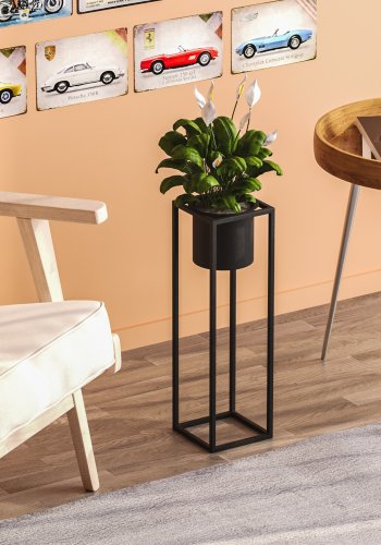 NORDVÄRK GED-023 blomsterstander - sort metal (H:50)