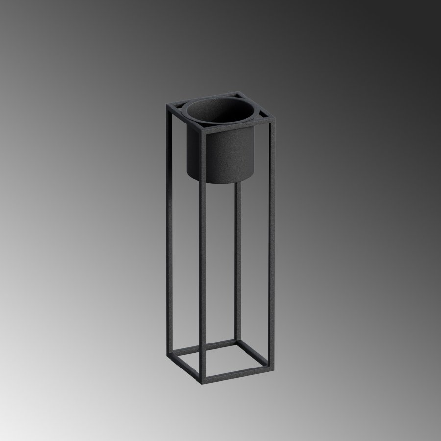 NORDVÄRK GED-023 blomsterstander - sort metal (H:50)