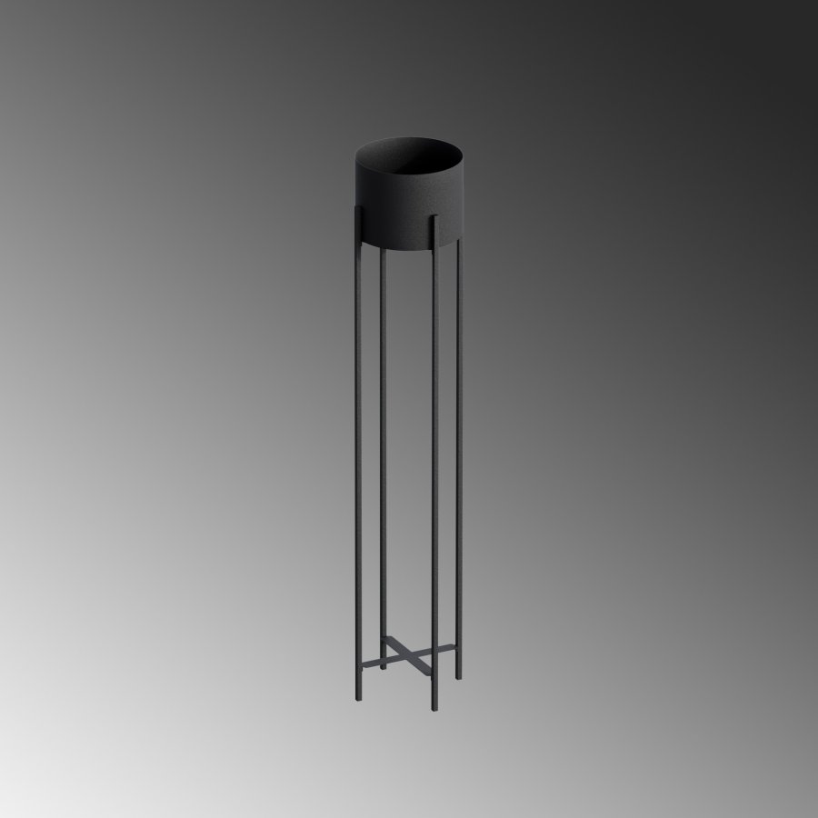 NORDVÄRK GED-024  blomsterstander - sort metal (H:108)