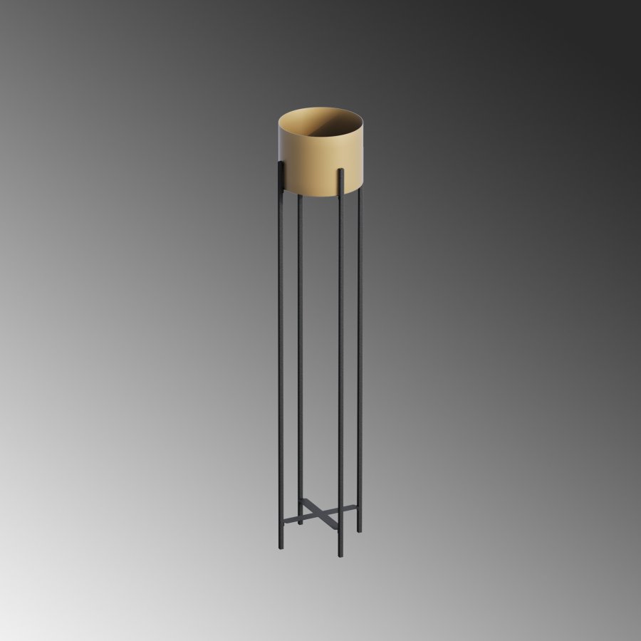 NORDVÄRK GED-024-A blomsterstander - guld og sort metal (H:108)