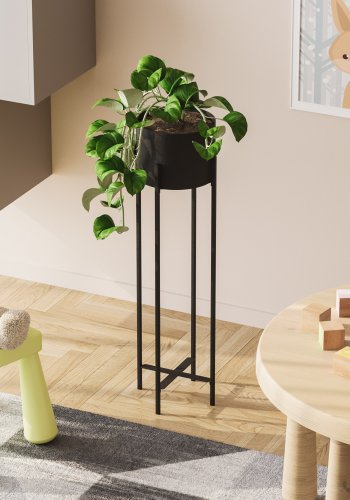 NORDVÄRK GED-025 blomsterstander - sort metal (H:78)