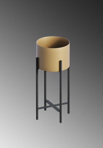 NORDVÄRK GED-026-A blomsterstander - guld og sort metal (H:48)