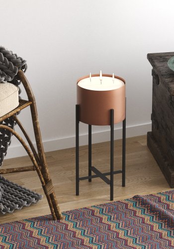 NORDVÄRK GED-026-B blomsterstander - kobber og sort metal (H:48)