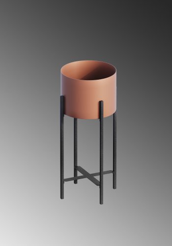 NORDVÄRK GED-026-B blomsterstander - kobber og sort metal (H:48)