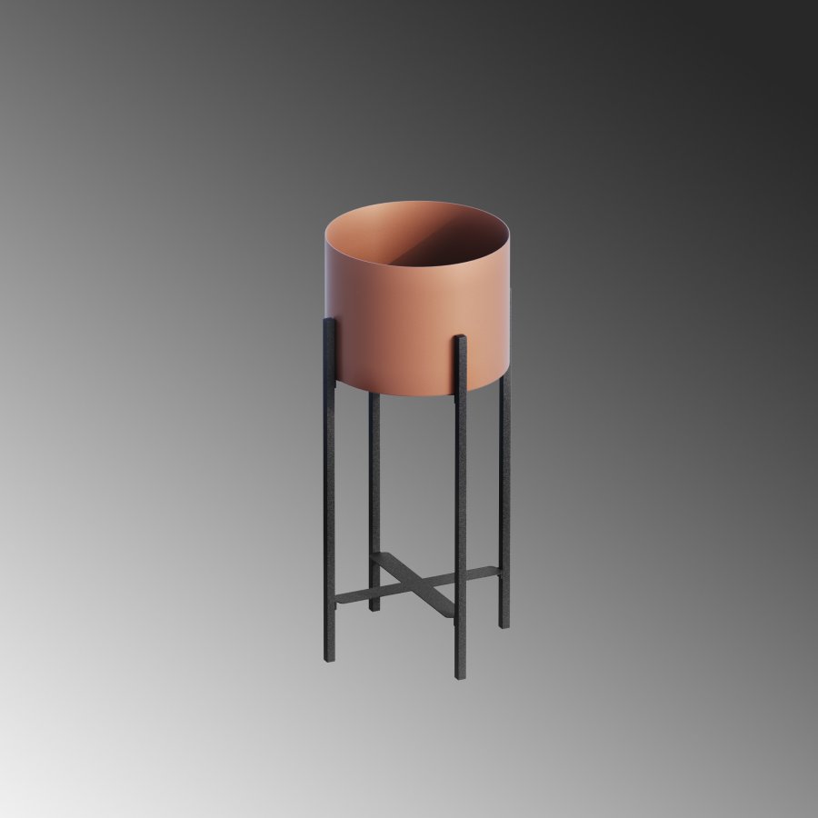 NORDVÄRK GED-026-B blomsterstander - kobber og sort metal (H:48)