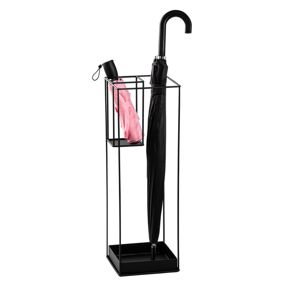 NORDVÄRK ?emsiye-A - 008 paraplystativ, kvadratisk - sort metal