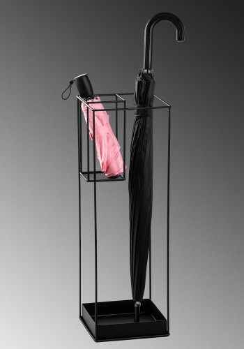 NORDVÄRK ?emsiye-A - 008 paraplystativ, kvadratisk - sort metal