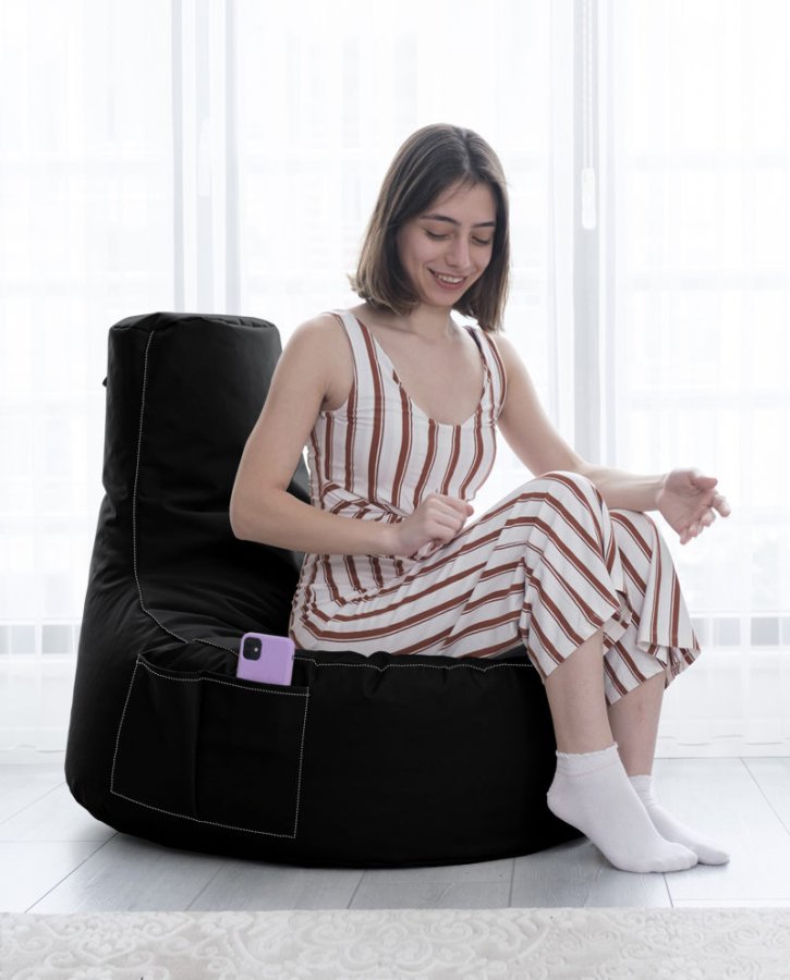 NORDVÄRK Eva Sport udendrs skkestol - sort polyester