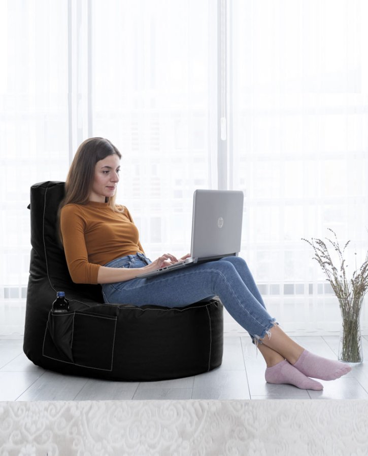 NORDVÄRK Eva Sport udendrs skkestol - sort polyester