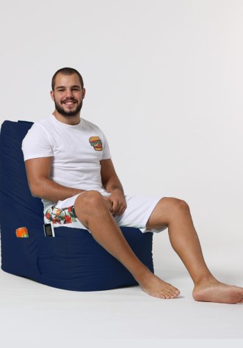 NORDVÄRK Diamant udendrs skkestol - mrkebl polyester