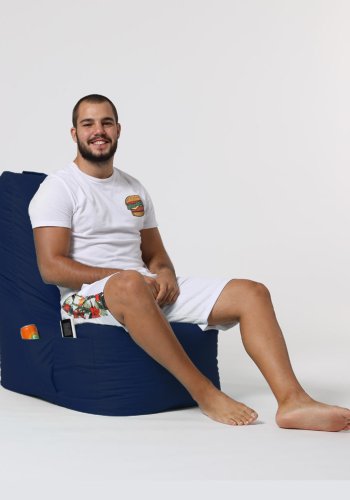 NORDVÄRK Diamant udendrs skkestol - mrkebl polyester