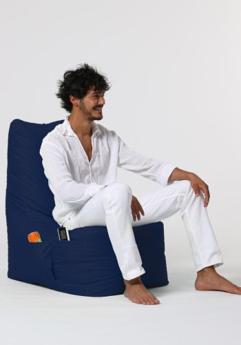 NORDVÄRK Diamant udendrs skkestol - mrkebl polyester