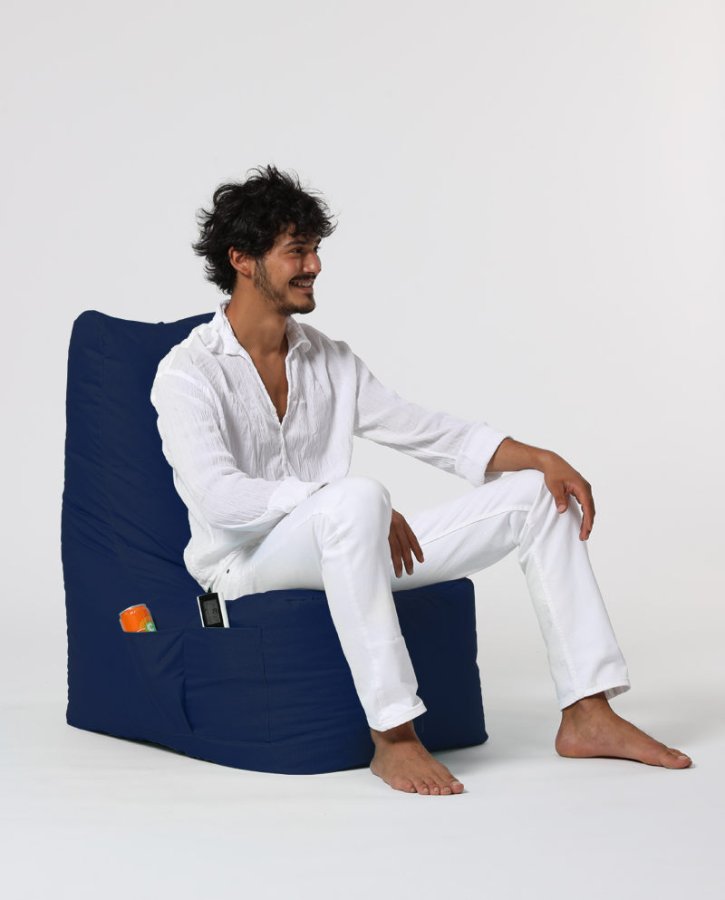 NORDVÄRK Diamant udendrs skkestol - mrkebl polyester