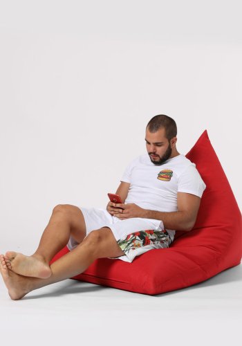 NORDVÄRK Pyramid Big Bed udendrs skkestol - rd polyester