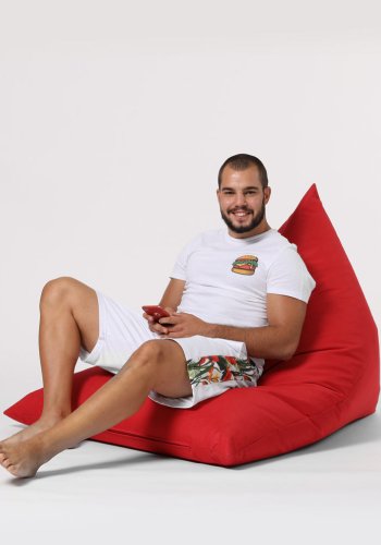 NORDVÄRK Pyramid Big Bed udendrs skkestol - rd polyester