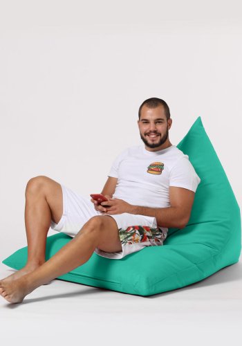 NORDVÄRK Pyramid udendrs skkestol, Large - turkis polyester