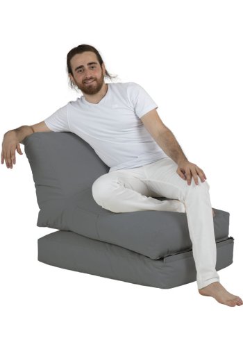 NORDVÄRK Siesta udendrs skkestol/liggestol, foldbar/forlngelse, rektangulr - rgfarvet polyester