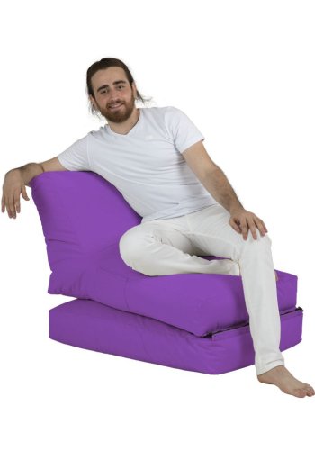 NORDVÄRK Siesta udendrs skkestol/liggestol, foldbar/forlngelse, rektangulr - lilla polyester