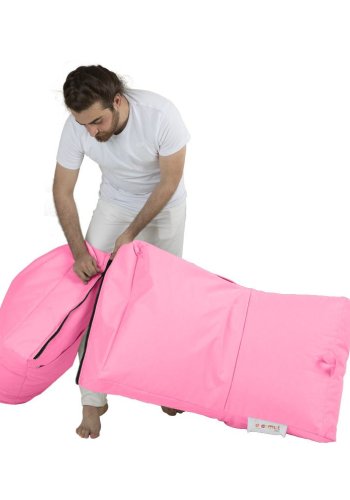 NORDVÄRK Siesta udendrs skkestol/liggestol, foldbar/forlngelse, rektangulr - pink polyester