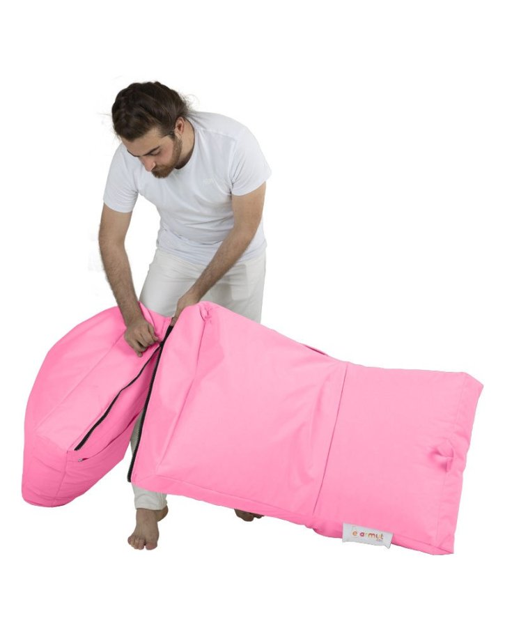 NORDVÄRK Siesta udendrs skkestol/liggestol, foldbar/forlngelse, rektangulr - pink polyester