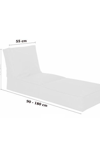 NORDVÄRK Siesta udendrs skkestol/liggestol, foldbar/forlngelse, rektangulr - pink polyester