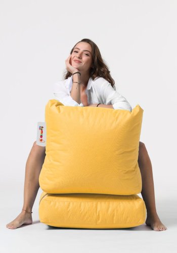 NORDVÄRK Siesta udendrs skkestol/liggestol, foldbar/forlngelse, rektangulr - gul polyester