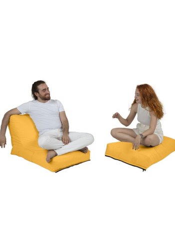 NORDVÄRK Siesta udendrs skkestol/liggestol, foldbar/forlngelse, rektangulr - gul polyester